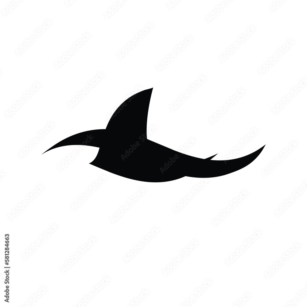 Fototapeta premium shark fin icon vector