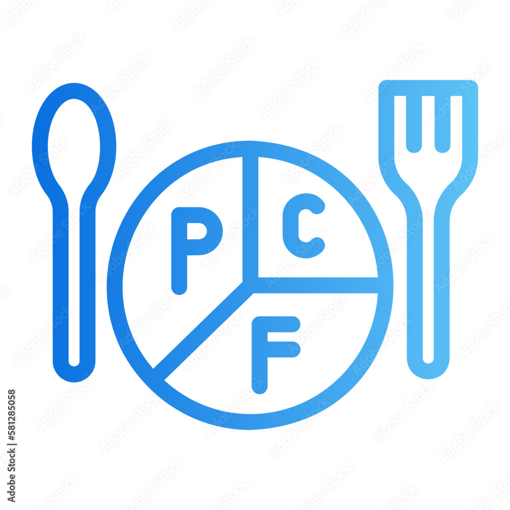 Fototapeta premium diet gradient icon