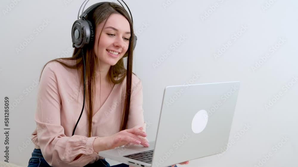 Business people wearing headset working in office to support remote customer or colleague. Call center telemarketing, customer support agent provide service on telephone video conference call Business people wearing headset working in office to support remote customer or colleague. Call center telemarketing, customer support agent provide service on telephone video conference call