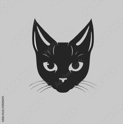 Cat vector icon. Cat silhouette symbol. Linear style sign for mobile concept and web design. Cat animal symbol logo illustration. vector graphics - Vector.