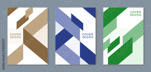抽象的な背景で組み合わせた表紙のテンプレート
