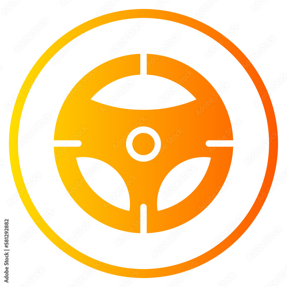 steering wheel gradient icon steering wheel gradient icon