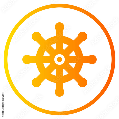steering wheel gradient icon