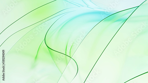 3d render clean background, abstract green sustainable, transparent glass overlapping image