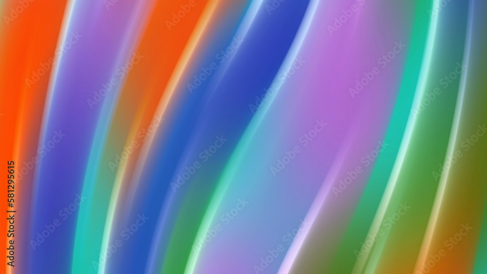 Colorful pastel wavy gradient abstract background. 2D layout illustration