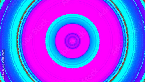 Circle radio wave background effect. 2D layout illustration