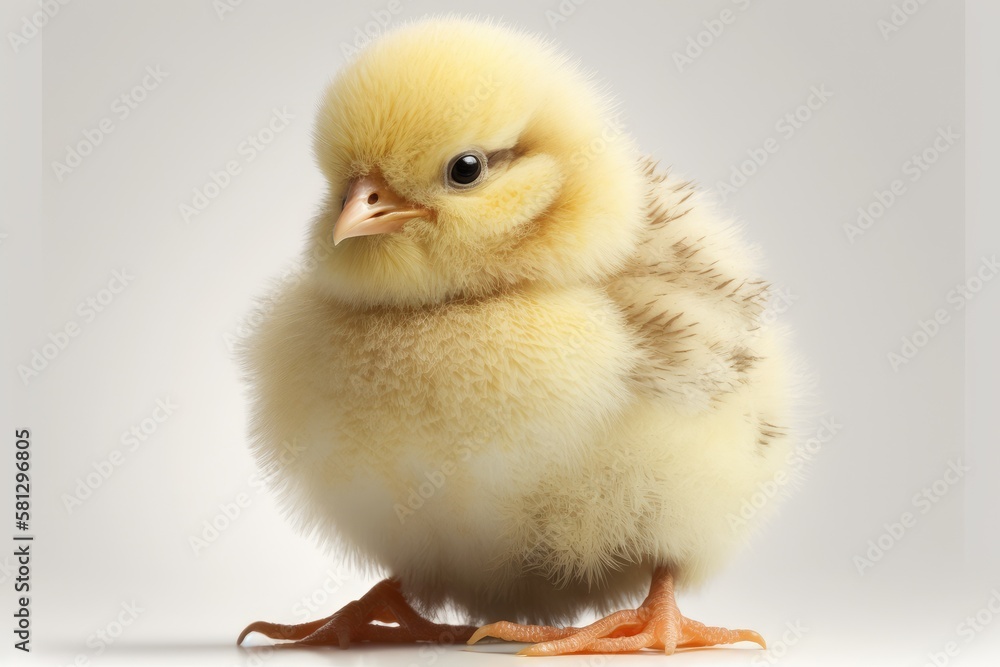 baby chicken on a white baby chicken on a white