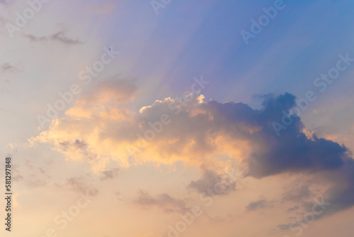 cloud at sunrise nature background