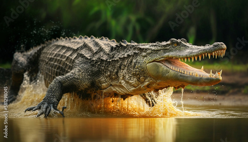 crocodile in action