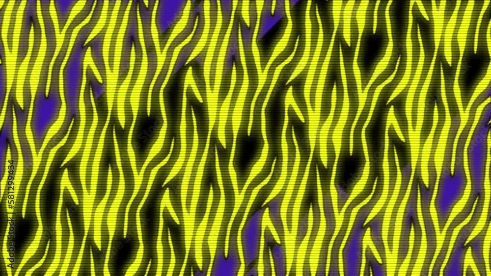 Animation of yellow and blue shapes and circles moving on black background Animation of yellow and blue shapes and circles moving on black background