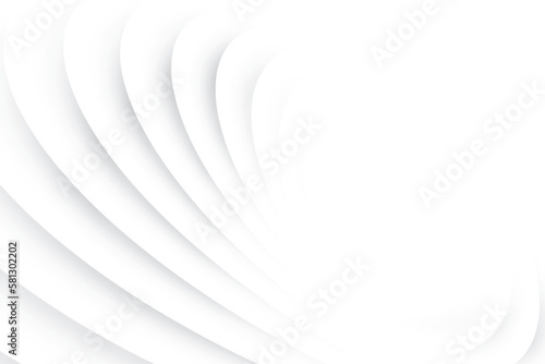 Abstract  white and gray color, modern design stripes background with geometric round shape. Vector illustration.