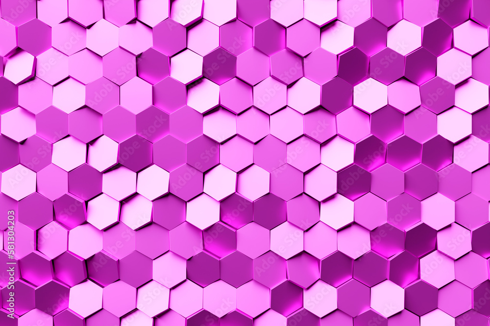 3d illustration honeycomb mosaic. Realistic texture of geometric grid cells. Abstract pink wallpaper with hexagonal grid. 3d illustration honeycomb mosaic. Realistic texture of geometric grid cells. Abstract pink wallpaper with hexagonal grid.
