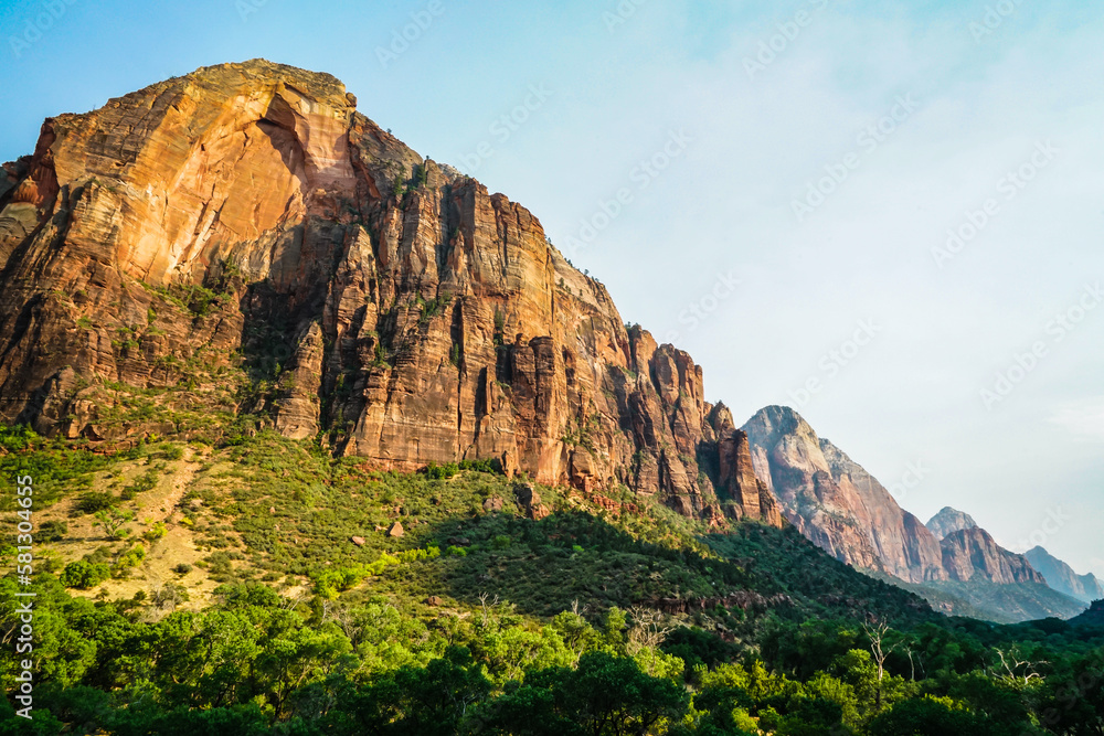 Beautiful view inside Zion National Park in Utah Beautiful view inside Zion National Park in Utah