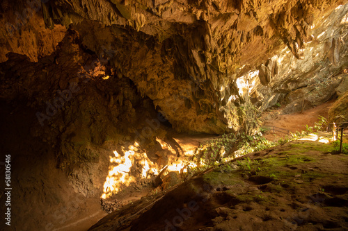 View of an entrance chamber of Thamluang cave in Mae Sai district of Chiang Rai province, Thailand.