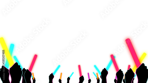 ペンライト(サイリウム)を持つ手