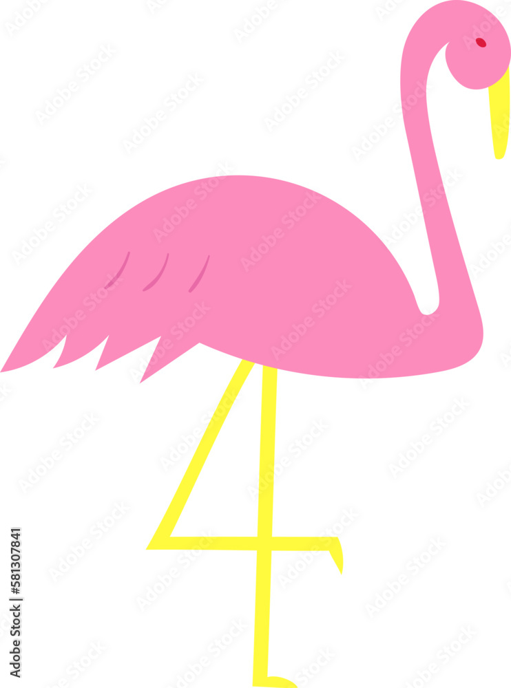 Fototapeta premium Flamingo summer illustration