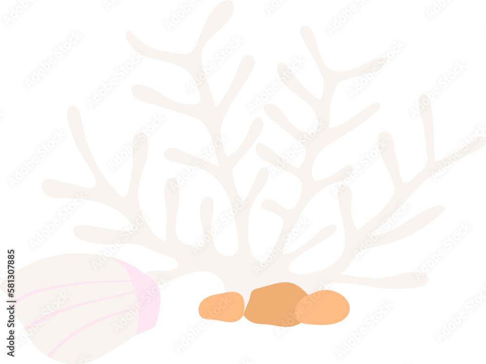 Coral summer illustration Coral summer illustration