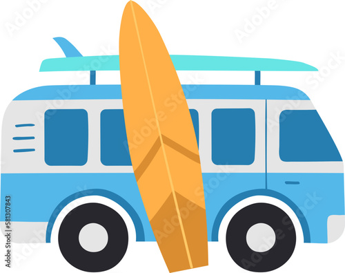 Camper summer illustration