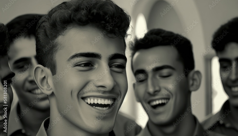 Group of Diverse and Empowered Middle Eastern Youth Male High School Students Working Together in Choir : Power of Collaboration in Clubs, Sports Teams (generative AI) Group of Diverse and Empowered Middle Eastern Youth Male High School Students Working Together in Choir : Power of Collaboration in Clubs, Sports Teams (generative AI)