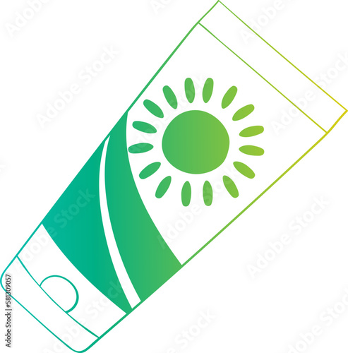 Sunscreen illustration, icon, element for decoration.