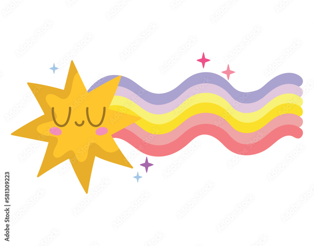 Obraz premium rainbow star spring