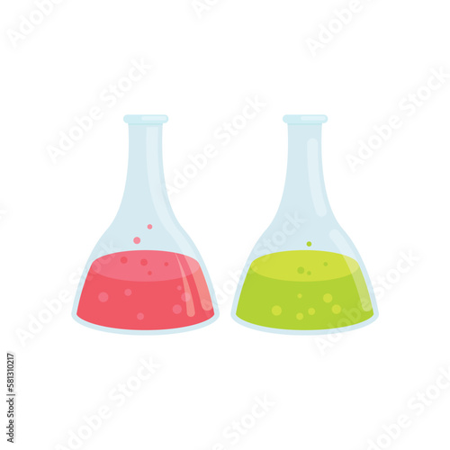 chemical glass vector element design template