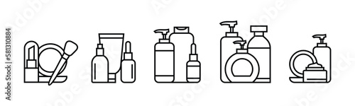 Vector graphic of cosmetic icon collection