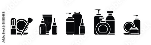 Vector graphic of cosmetic icon collection