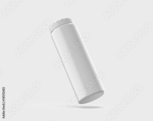 Wallpaper Mural Blank powder jar ready for your branding and design mockup template isolated on white background, 3d illustration. Torontodigital.ca