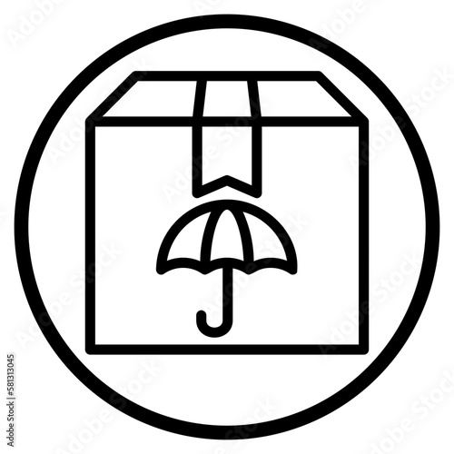 keep dry line icon