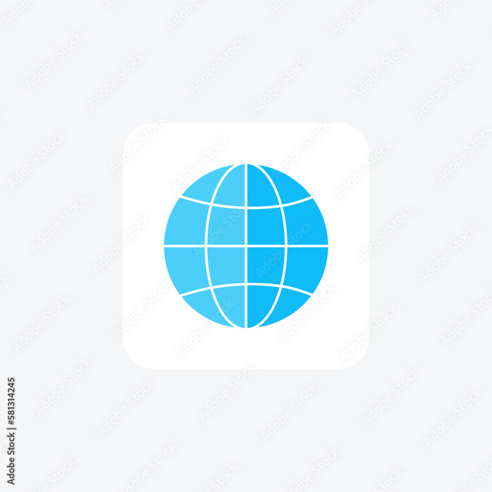 Earth, globe fully editable vector fill icon
Earth, globe fully editable vector fill icon