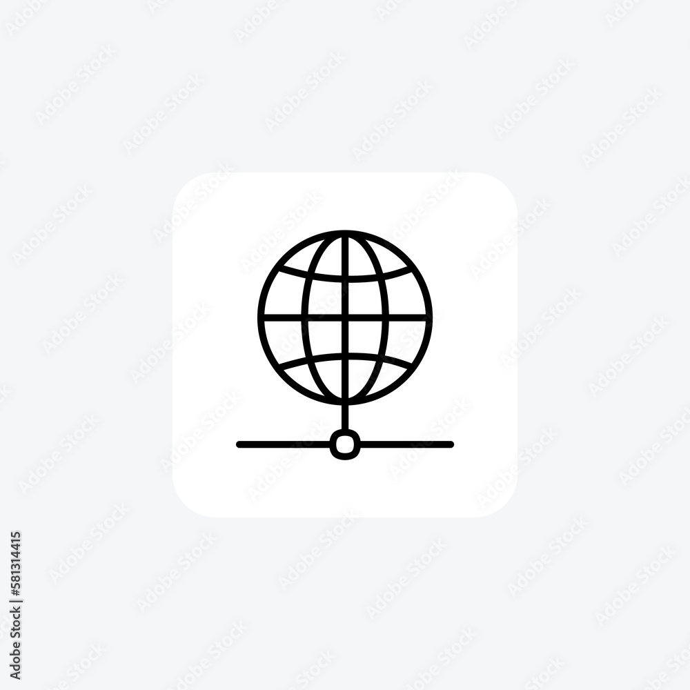 Fototapeta premium Global, internet fully editable vector fill icon