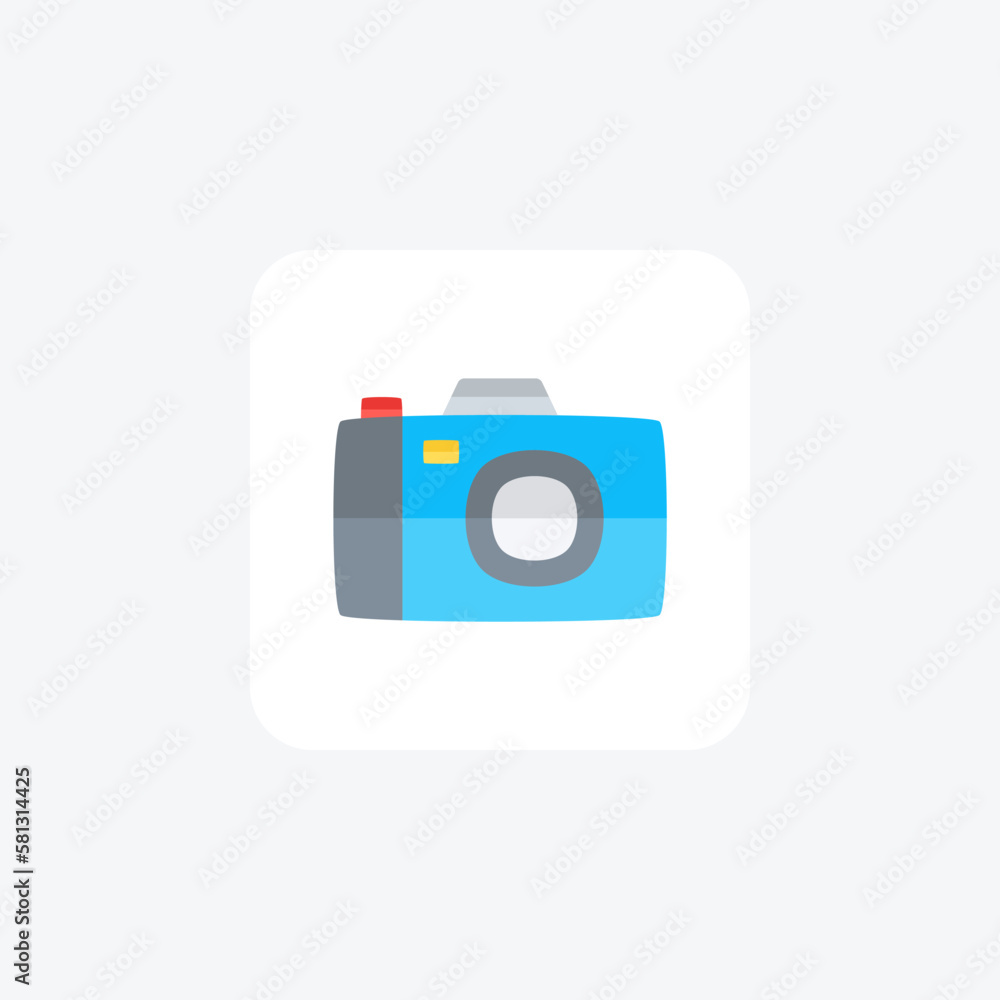 Camera, photo fully editable vector fill icon

