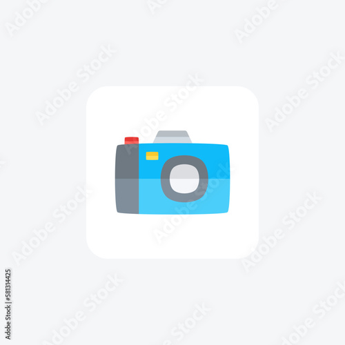 Camera, photo fully editable vector fill icon

