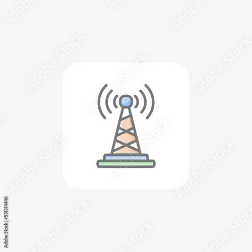 Signal, hotspot fully editable vector fill icon


