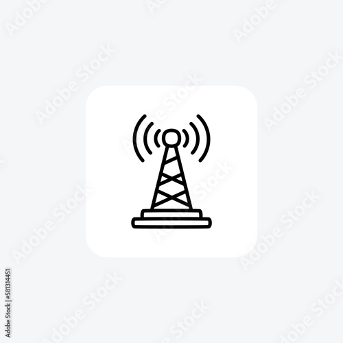 Signal, hotspot fully editable vector fill icon


