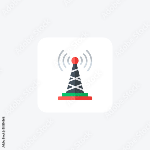 Signal, hotspot fully editable vector fill icon

