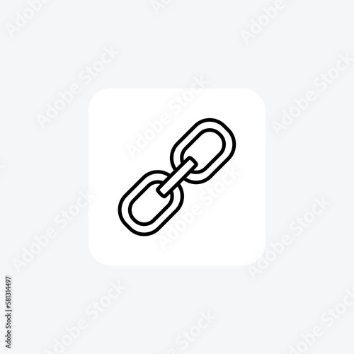 Connect, link fully editable vector fill icon

