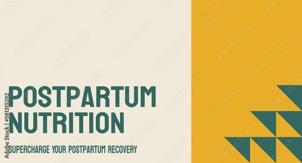 Obraz premium Postpartum nutrition: Guidance for healthy eating after childbirth.