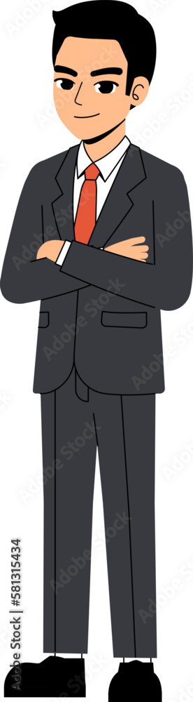 Seth Business Man Wearing Suit And Tie Crossed Arms Pose Standing Character Design Seth Business Man Wearing Suit And Tie Crossed Arms Pose Standing Character Design
