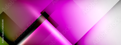 Light and shadow squares and lines abstract background