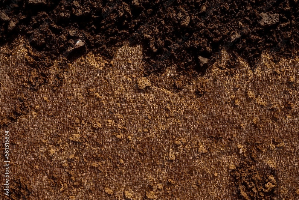 Brown ground surface. Close up natural background