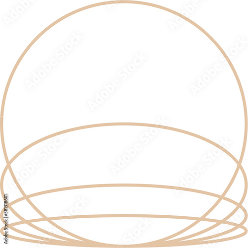 Circle Logo Outline Vector Design 