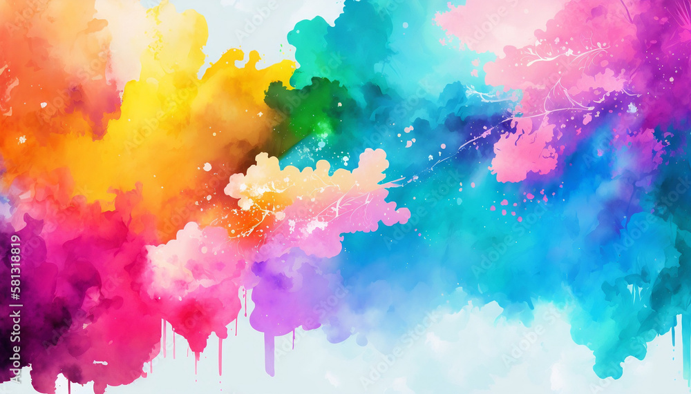 Abstract Colorful Water Color Background Wallpaper