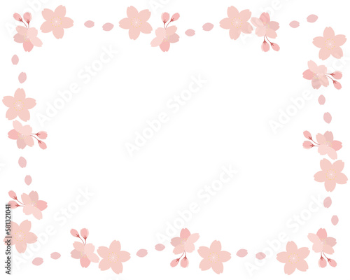 桜の花のフレーム © meg_saiki