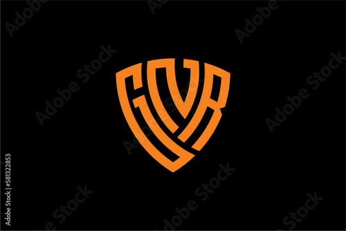 GNR creative letter shield logo design vector icon illustration photo