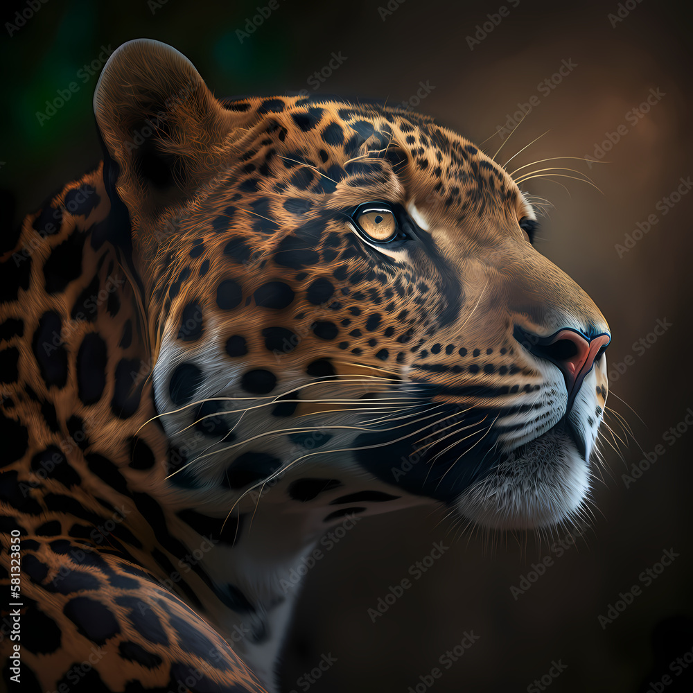 Naklejka premium Jaguar. Generative AI
