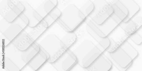 White and grey abstract banner design. Vector elegant white and grey square lines background. Abstract white squares Pattern texture background. Abstract technologic white squares Background.