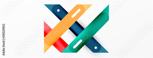 Background overlapping lines. Dynamic lines abstract wallpaper. Straight lines composition vector illustration for wallpaper banner background or landing page