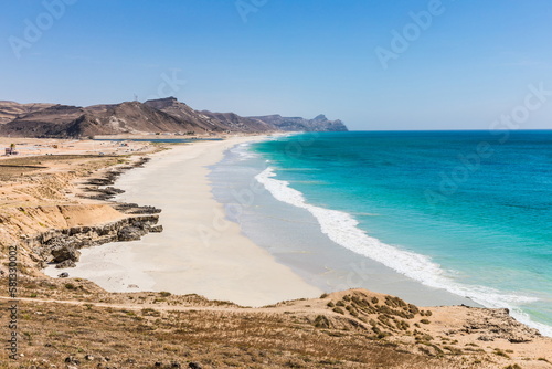 coastline near the Blowholes at Al Mughsail Salalah  Sultanate of Oman